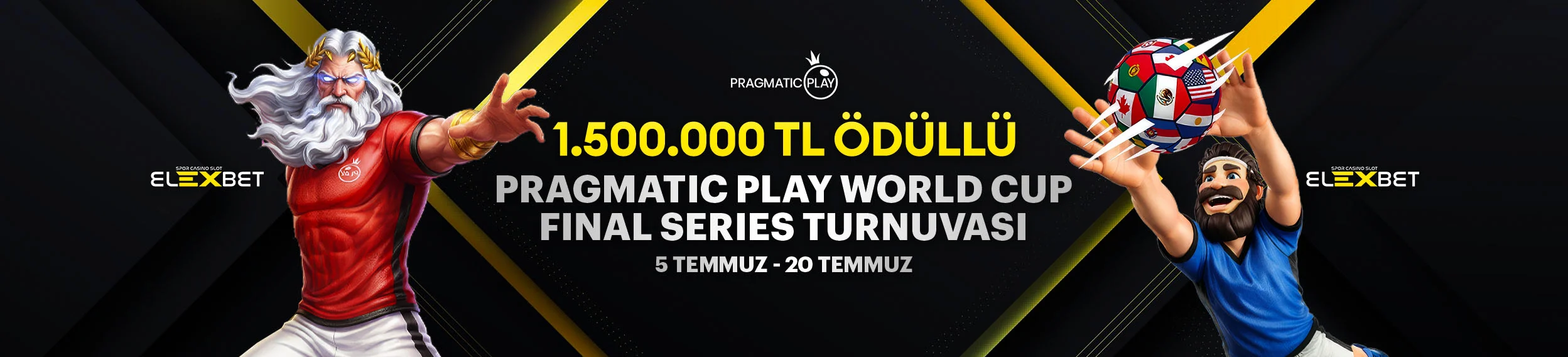 Elexbet 1.500.000 TL ödüllü Pragmatic Play World Cup turnuvası